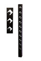 T-stolpe Tallkobben sort 7 x 7 x 91 cm - Steel design